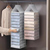 6-Slot Hanging Closet Organizer – Foldable Wardrobe Storage Shelf for Clothes & Accessories