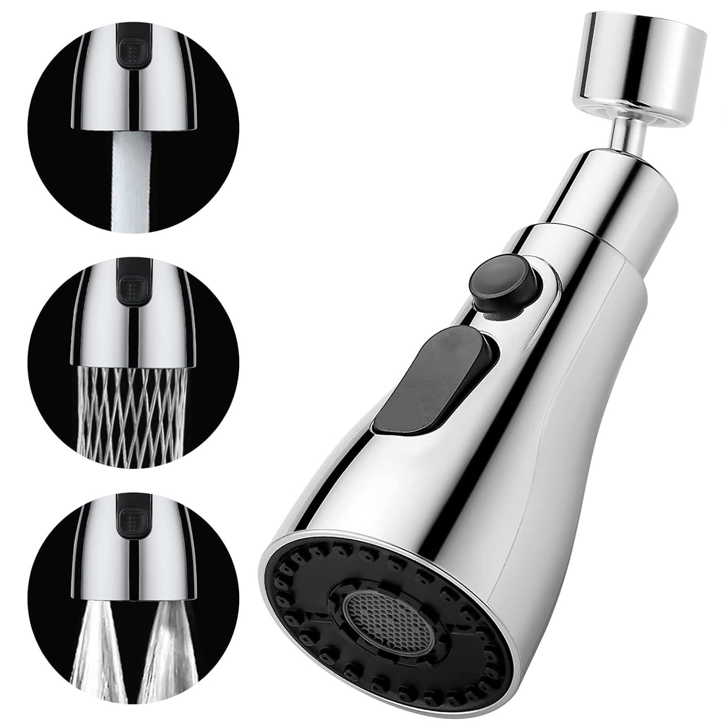 360° Rotating Kitchen Sink Faucet Sprayer – High-Pressure Water-Saving Tap Nozzle