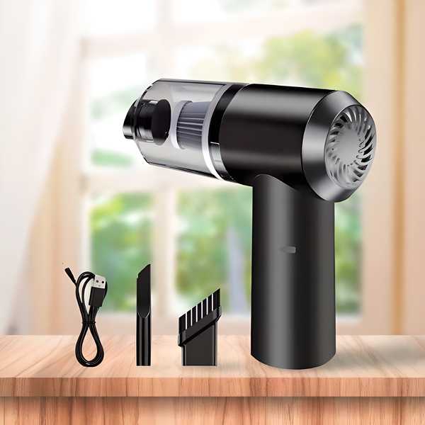 Portable Cordless Car Vacuum Cleaner – USB Rechargeable Handheld Vacuum