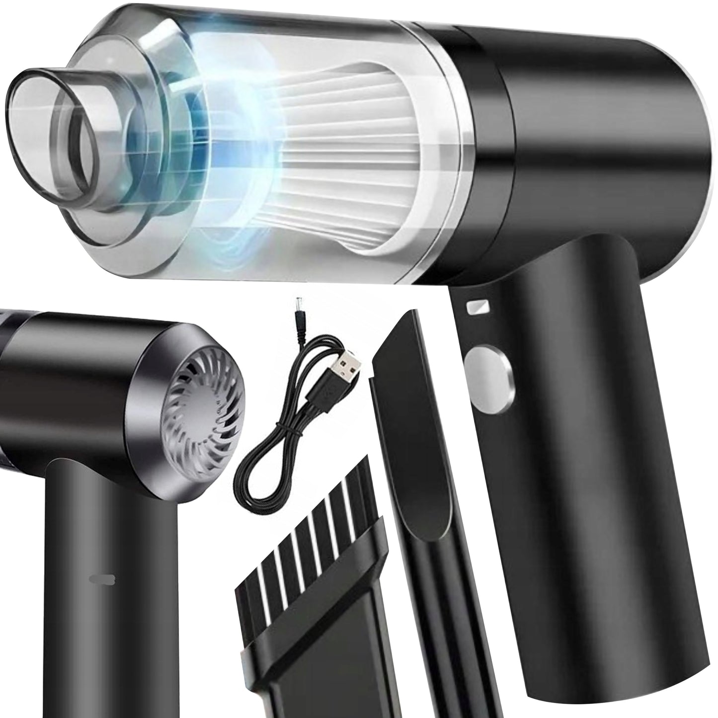 Portable Cordless Car Vacuum Cleaner – USB Rechargeable Handheld Vacuum