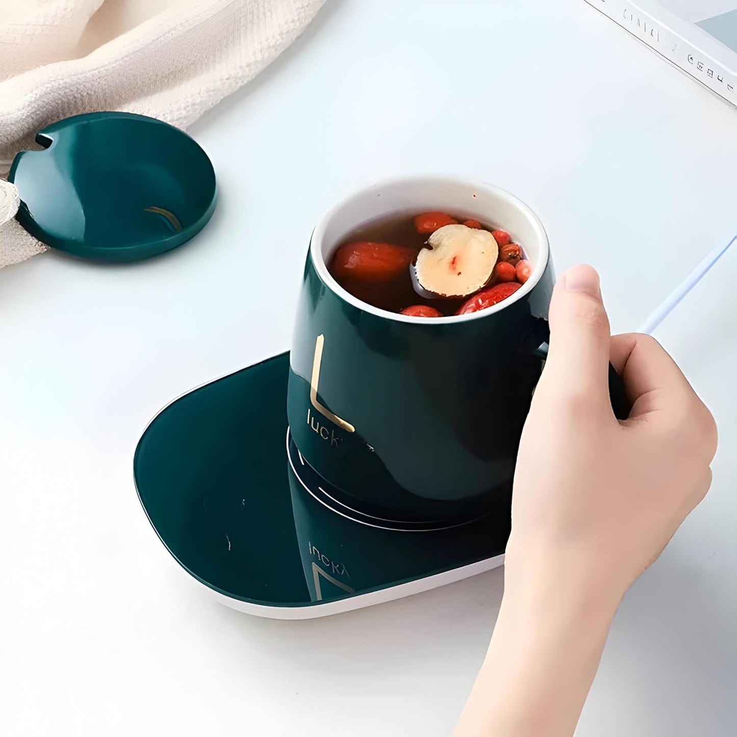 Electric Coffee Mug Warmer – Smart Cup Heating Coaster for Tea, Coffee & Milk