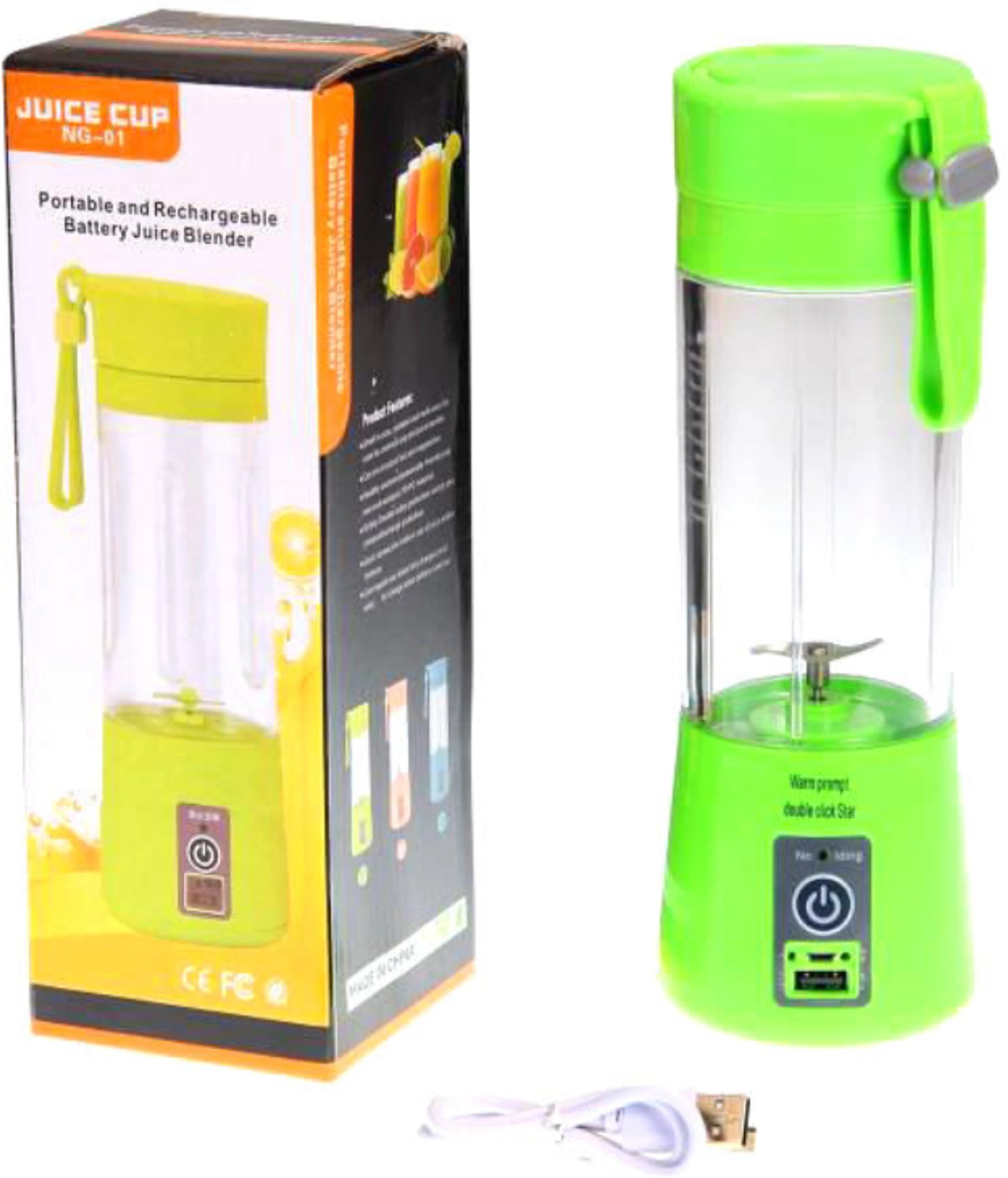 Portable Rechargeable Juicer Blender Bottle with USB Charging, 6 Blade Smoothie Maker