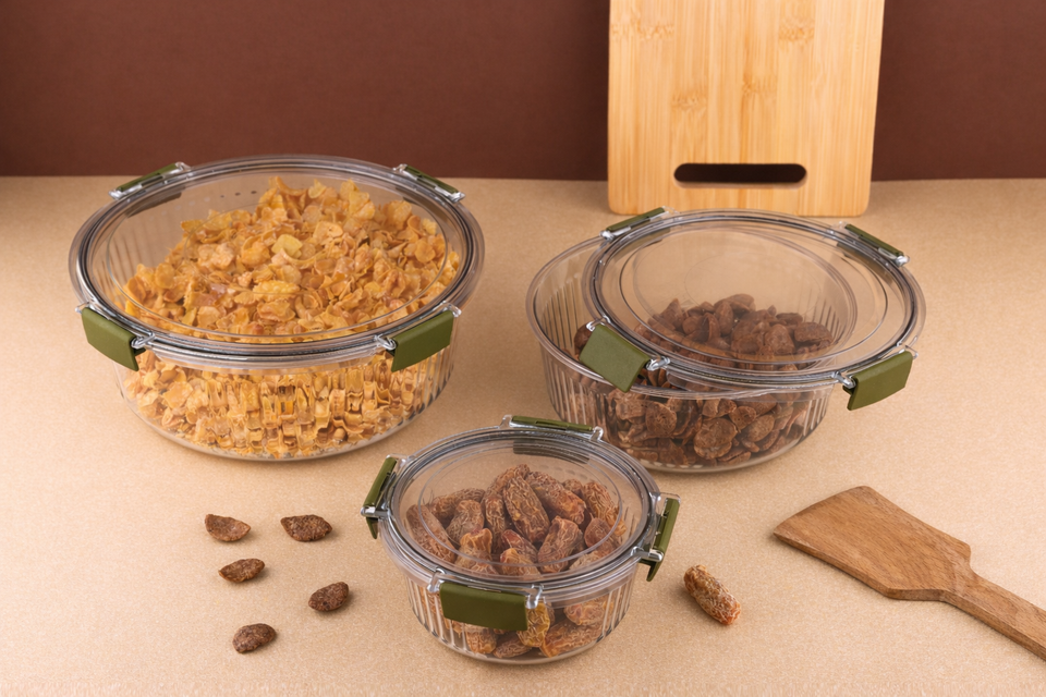 FEEL FRESH ROUND CONTAINER SET OF 3