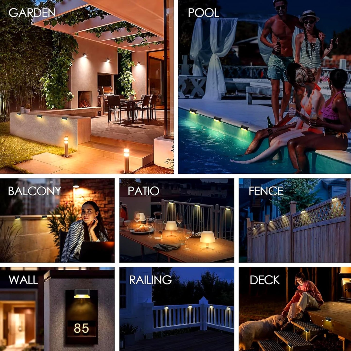 Solar Powered LED Outdoor Light – Wireless Waterproof Garden & Wall Light