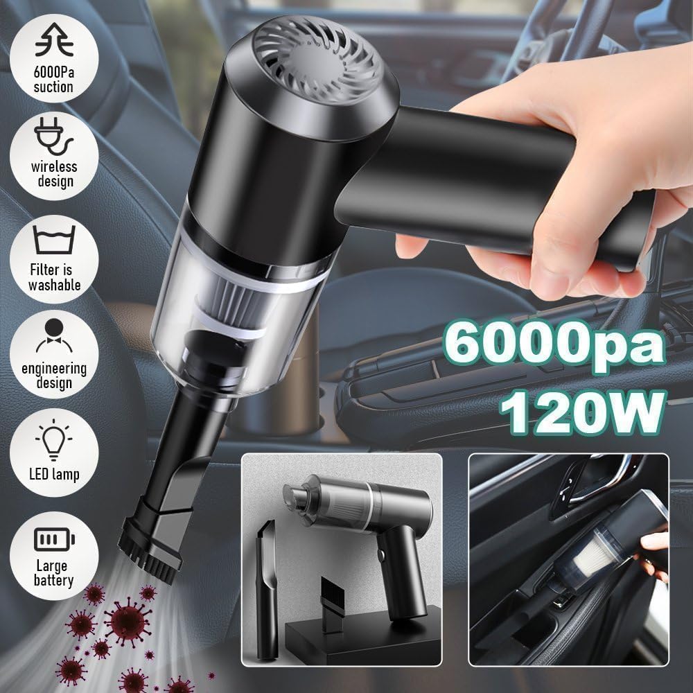 3-in-1 Portable Mini Vacuum Cleaner – Compact Handheld Dust & Debris Cleaner