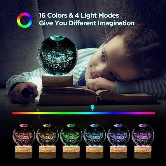3D Crystal Lamp Ball – Decorative LED Night Light | Assorted Designs