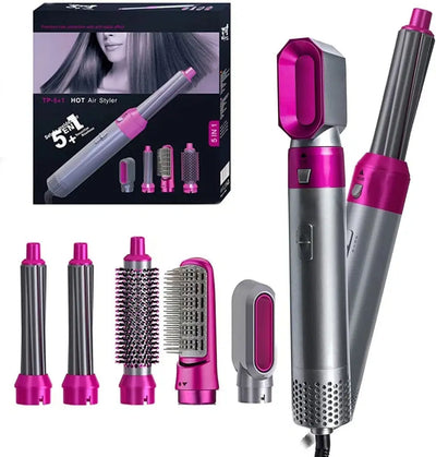 5 in 1 Hot Air Brush Hair Dryer & Volumizer – Multi-Function Styling Tool