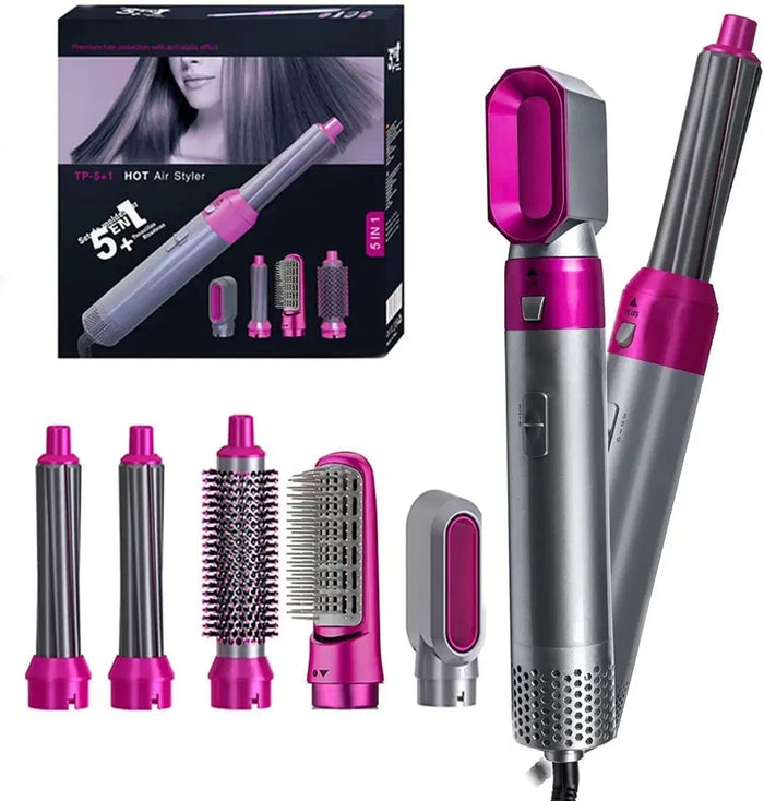 5 in 1 Hot Air Brush Hair Dryer & Volumizer – Multi-Function Styling Tool