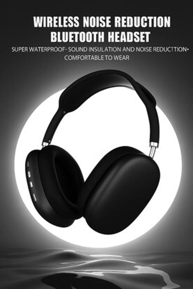 “Premium Over-Ear Bluetooth Headphones with Built-In Mic & Comfort Fit”  Highlights comfort and call feature
