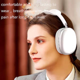 “Premium Over-Ear Bluetooth Headphones with Built-In Mic & Comfort Fit”  Highlights comfort and call feature