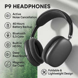 “Premium Over-Ear Bluetooth Headphones with Built-In Mic & Comfort Fit”  Highlights comfort and call feature